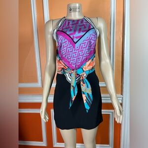 VERSACE
Mix Print Sleeveless Mini Dress